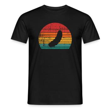Concombre cornichon Kukumer rétro cadeau - T-shirt homme - noir - Devant - AI Model Male 178 light (178cm)