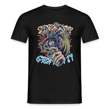 Graffiti Sprayer Streetart Artist Künstler - Männer T-Shirt - Schwarz - Vorne - AI Model Male 178 light (178cm)