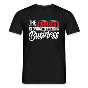 Johnsons Arbeit Familie Team Geschenkidee - Männer T-Shirt - Schwarz - Vorne - AI Model Male 178 light (178cm)