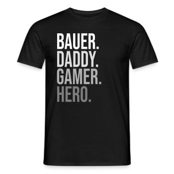 Classique Bauer Daddy Hero Déclaration audacieuse - T-shirt homme - noir - Devant - AI Model Male 178 light (178cm)