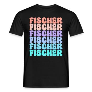 Idée cadeau d’été pour le groupe d’équipe Fischer en famille - T-shirt homme - noir - Devant - AI Model Male 178 light (178cm)