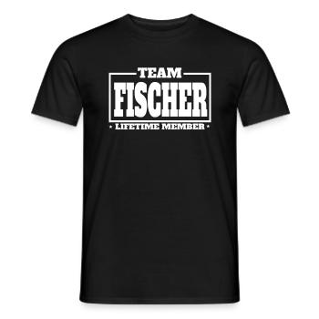 Fischer Team Lifetime Member Gift - Men's T-Shirt - black - Front - AI Model Male 178 light (178cm)