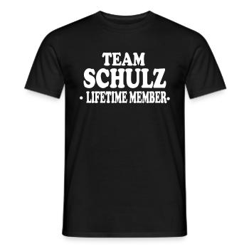 Team Schulz Lifetime Member Group Family - Men's T-Shirt - black - Front - AI Model Male 178 light (178cm)