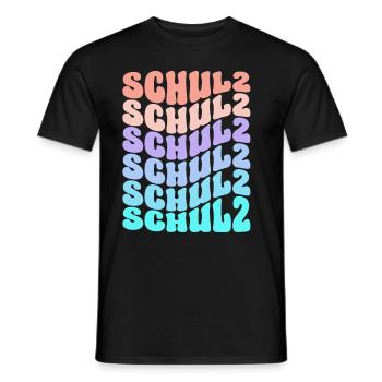 Schulz Family Colorful Gradient Statement Member - Men's T-Shirt - black - Front - AI Model Male 178 light (178cm)