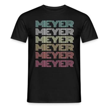 Meyer Retro Familie Nachname Geschenk - Männer T-Shirt - Schwarz - Vorne - AI Model Male 178 light (178cm)