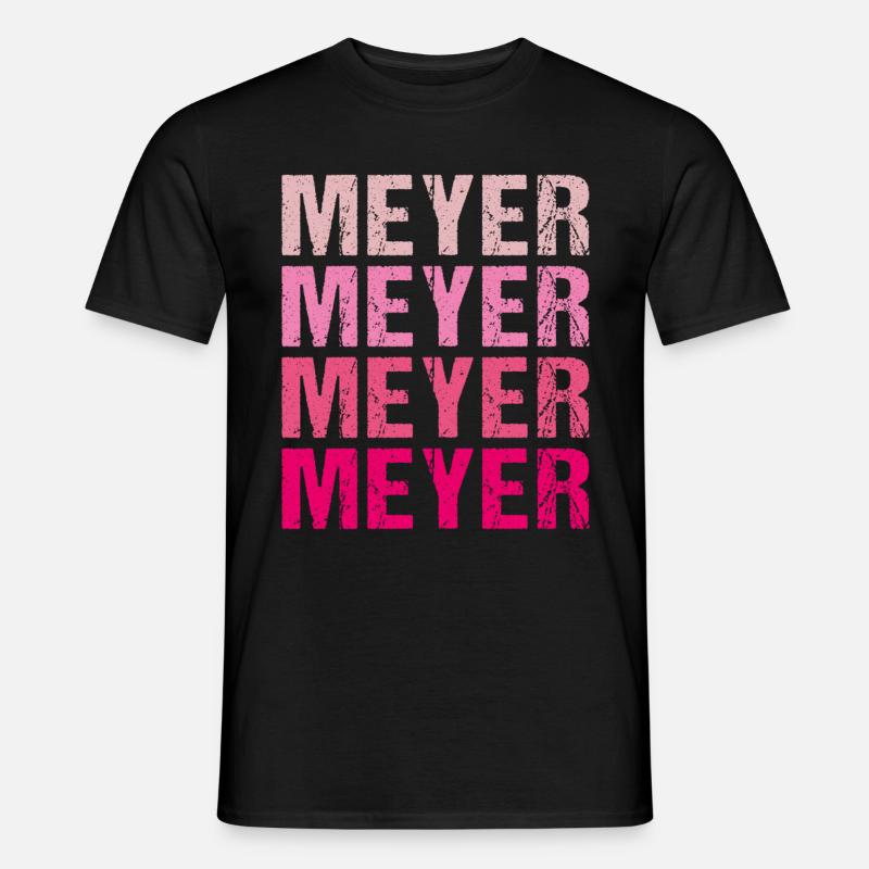 Meyer Familienname Team Retro Geschenkidee - Männer T-Shirt - Schwarz