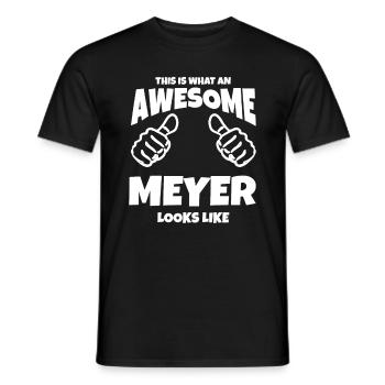 This is what a cool Meyer looks like - Men's T-Shirt - black - Front - AI Model Male 178 light (178cm)