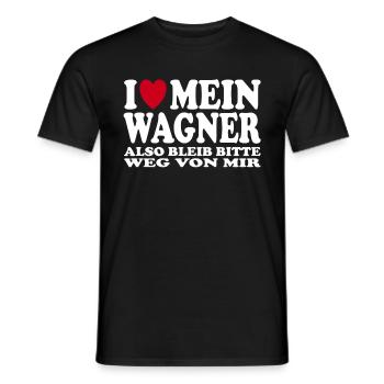Funny I Love My Wagner Statement - Men's T-Shirt - black - Front - AI Model Male 178 light (178cm)