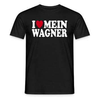 I Love My Wagner Surname Family - Men's T-Shirt - black - Front - AI Model Male 178 light (178cm)