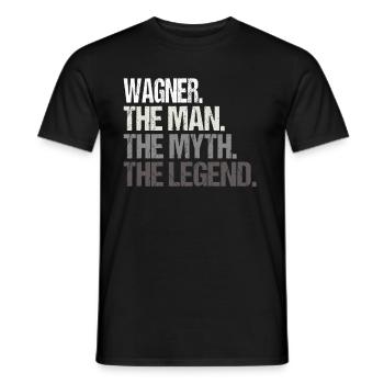 Wagner The Man The Myth Legend - Men's T-Shirt - black - Front - AI Model Male 178 light (178cm)