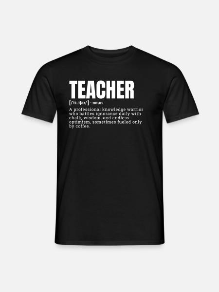 Funny Teacher Definition Occupation - T-shirt herr - svart