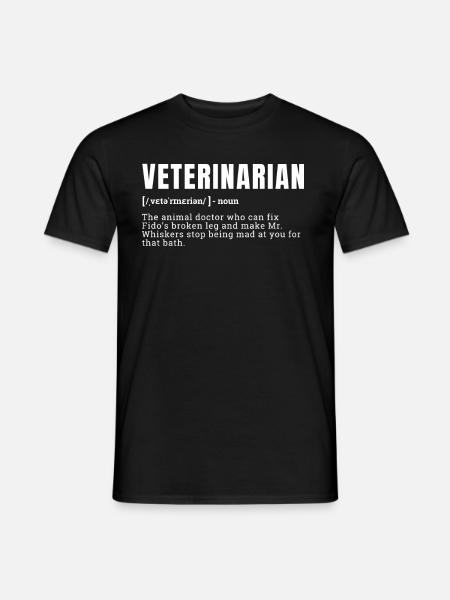 Funny Veterinarian Definition for Animal Doctor Oc - Mænd T-shirt - sort