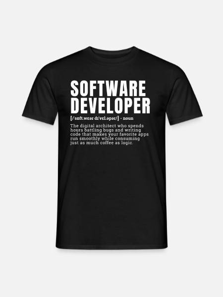 Funny Software Developer Occupation Definition Occ - Männer T-Shirt - Schwarz