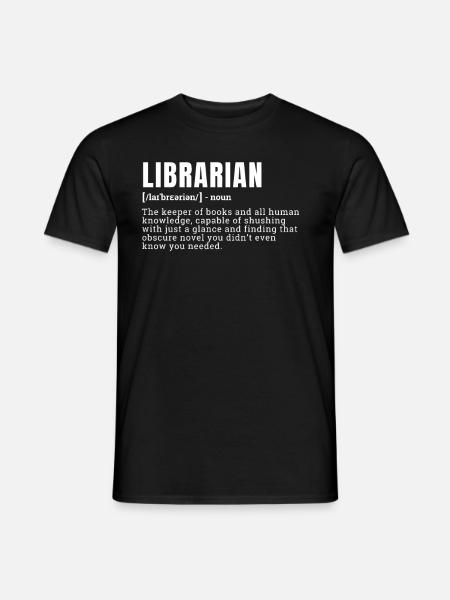 Funny Librarian Definition Humor Occupation - Männer T-Shirt - Schwarz