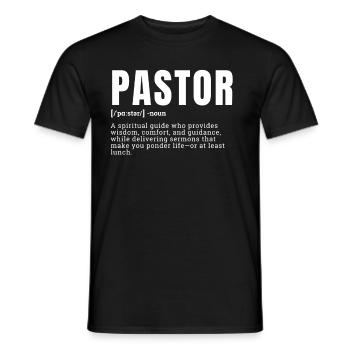 Funny Pastor Definition - Spiritual Guide Occupati - Männer T-Shirt - Schwarz - Vorne - AI Model Male 178 light (178cm)