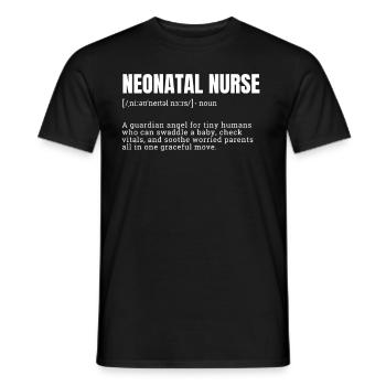 Neonatal Nurse Guardian Angel T-Shirts - Men's T-Shirt - black - Front - AI Model Male 178 light (178cm)