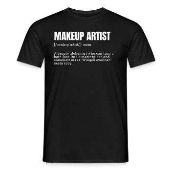 Definition of Makeup Artist on T-Shirts - Men's T-Shirt - black - Front - AI Model Male 178 light (178cm)
