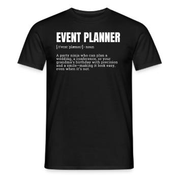 Creative Event Planner Definition T-Shirts - Männer T-Shirt - Schwarz - Vorne - AI Model Male 178 light (178cm)