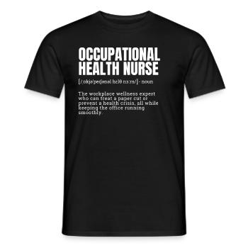 Occupational Health Nurse Definition T-Shirts - Männer T-Shirt - Schwarz - Vorne - AI Model Male 178 light (178cm)
