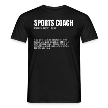 Coach sportif Fun Définition Design - T-shirt homme - noir - Devant - AI Model Male 178 light (178cm)