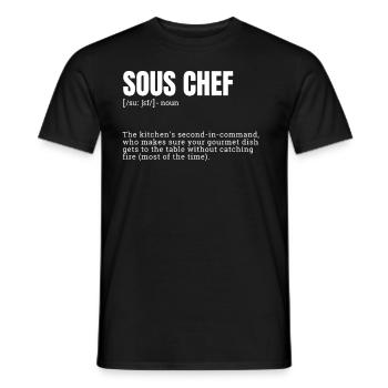 Définition hilarante du sous-chef - T-shirt homme - noir - Devant - AI Model Male 178 light (178cm)