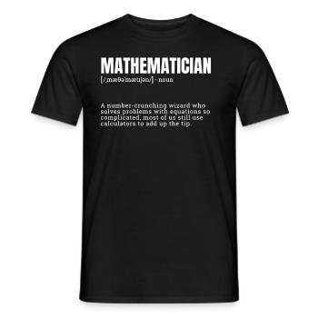 Mathématicien Profession Définition Design Drôle - T-shirt homme - noir - Devant - AI Model Male 178 light (178cm)