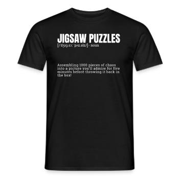 Définition amusante pour puzzles Loisirs d’intérieur - T-shirt homme - noir - Devant - AI Model Male 178 light (178cm)