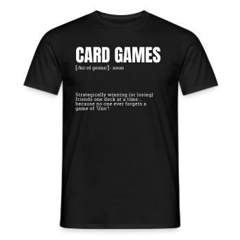 Funny Definition for Indoor Hobbies Dictionary Car - Männer T-Shirt - Schwarz - Vorne - AI Model Male 178 light (178cm)