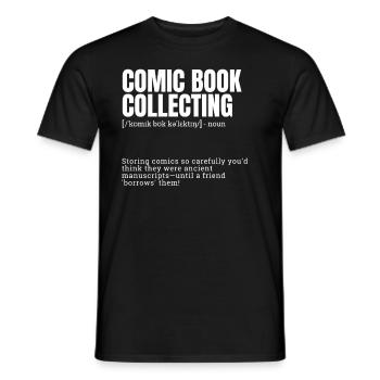 Bande dessinée collection Loisirs d’intérieur amusants Definit - T-shirt homme - noir - Devant - AI Model Male 178 light (178cm)