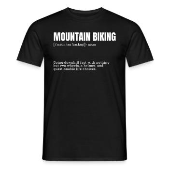 Définition du VTT amusant - T-shirt homme - noir - Devant - AI Model Male 178 light (178cm)