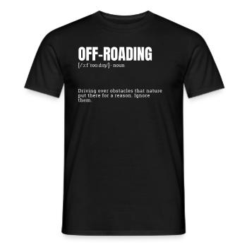 Funny Off-Roading Definition - Men's T-Shirt - black - Front - AI Model Male 178 light (178cm)