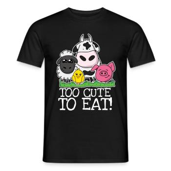 Too cute to eat - Männer T-Shirt - Schwarz - Vorne - AI Model Male 178 light (178cm)