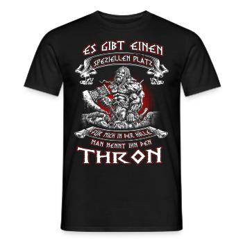 Mein Platz in der Hölle - Männer T-Shirt - Schwarz - Vorne - AI Model Male 178 light (178cm)