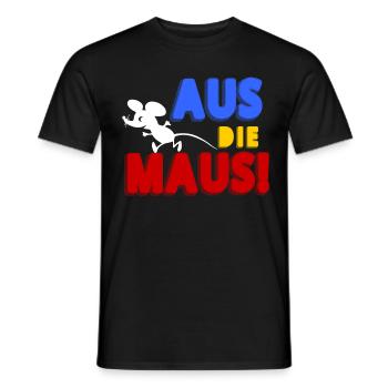 Aud die Maus!! - Männer T-Shirt - Schwarz - Vorne - AI Model Male 178 light (178cm)