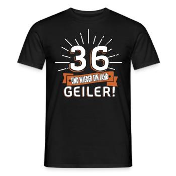36. Geburtstag - Männer T-Shirt - Schwarz - Vorne - AI Model Male 178 light (178cm)