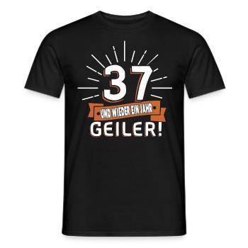 37.Geburtstag - Männer T-Shirt - Schwarz - Vorne - AI Model Male 178 light (178cm)