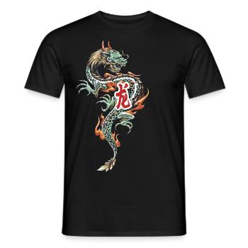 Dragon - Männer T-Shirt - Schwarz - Vorne - AI Model Male 178 light (178cm)
