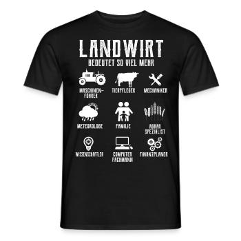 Landwirt - Männer T-Shirt - Schwarz - Vorne - AI Model Male 178 light (178cm)