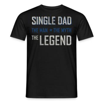 Single dad gift - Men's T-Shirt - black - Front - AI Model Male 178 light (178cm)
