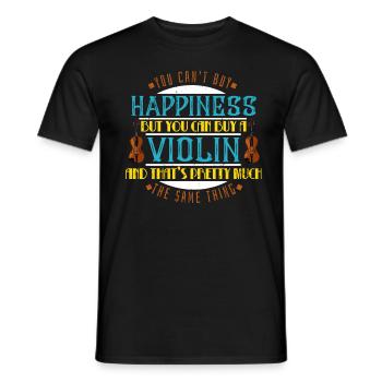 Lustig Geiger Violine Violinist Geige Geschenk - Männer T-Shirt - Schwarz - Vorne - AI Model Male 178 light (178cm)
