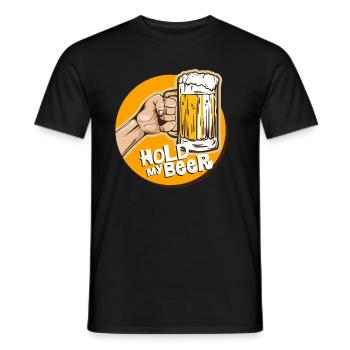 bière - T-shirt homme - noir - Devant - AI Model Male 178 light (178cm)