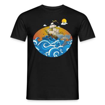 Strand - Männer T-Shirt - Schwarz - Vorne - AI Model Male 178 light (178cm)