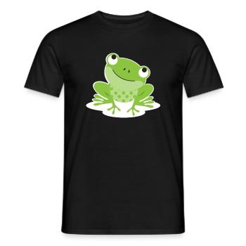 frog - Men's T-Shirt - black - Front - AI Model Male 178 light (178cm)