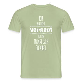 Ich bin nicht versaut. Ich bin moralisch - Männer T-Shirt - Sage - Vorne - AI Model Male 178 light (178cm)