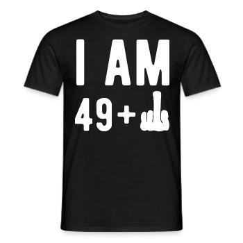 50th Birthday HAPPY BIRTHDAY Funny Gift - Men's T-Shirt - black - Front - AI Model Male 178 light (178cm)
