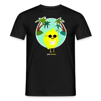 Tropical - Men's T-Shirt - black - Front - AI Model Male 178 light (178cm)
