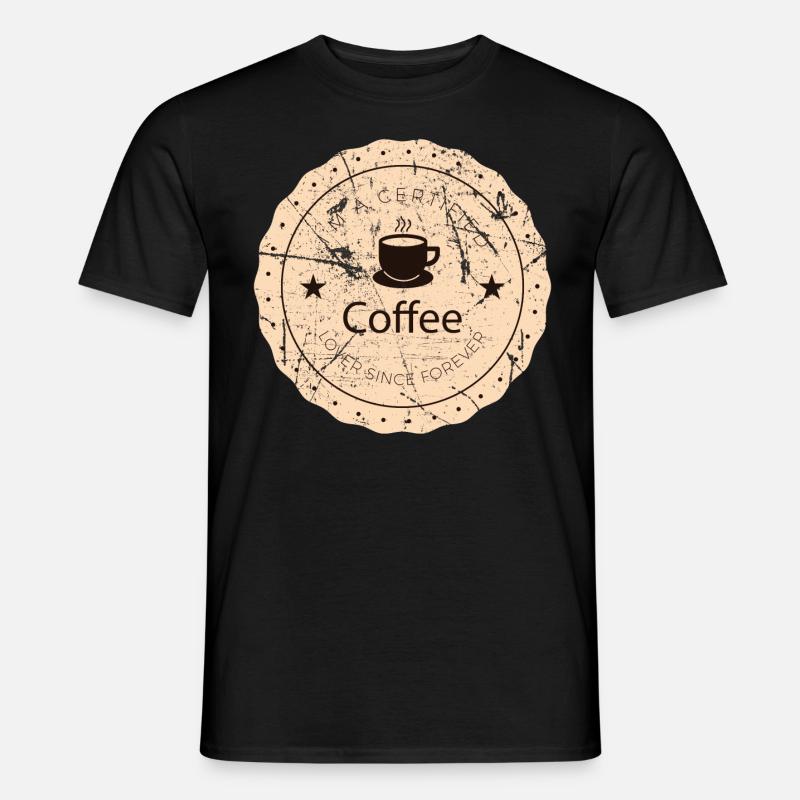 Kaffee - Männer T-Shirt - Schwarz