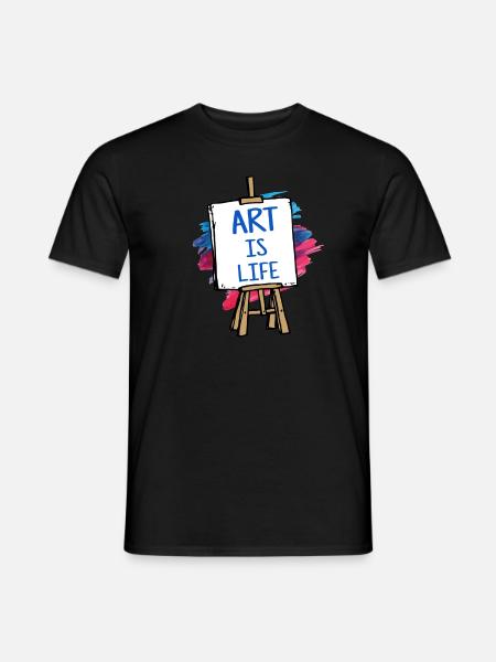 art - T-shirt homme - noir