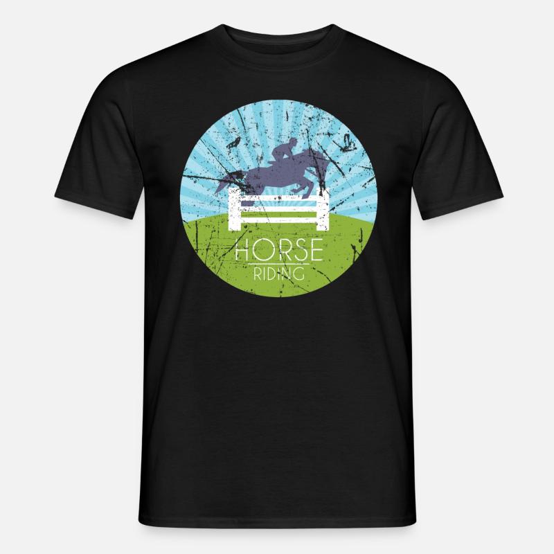 Pferd Geschenkidee Tier Reiten - Männer T-Shirt - Schwarz