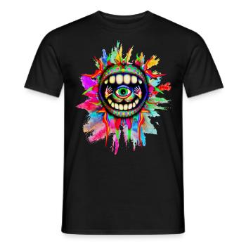 psychodelische Vision - Männer T-Shirt - Schwarz - Vorne - AI Model Male 178 light (178cm)